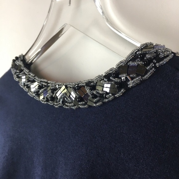 CAbi Style 3304 Midnight Blue Formal Round Neck Cardigan - Picture 6 of 13